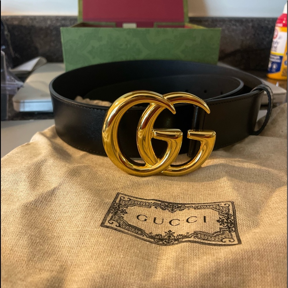 GUCCI Marmont Leather Belt Unisex